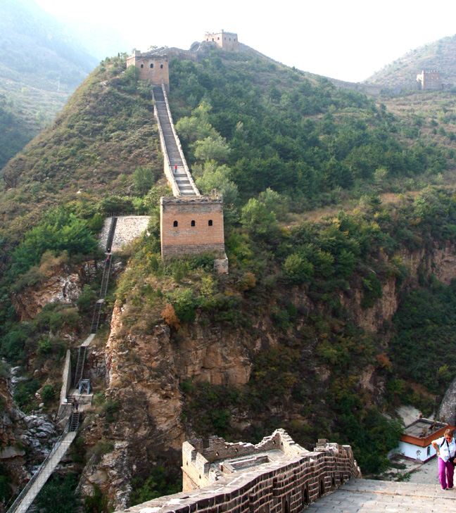 This shows how incredibly steep and treacherous some of the GREAT WALL steps were