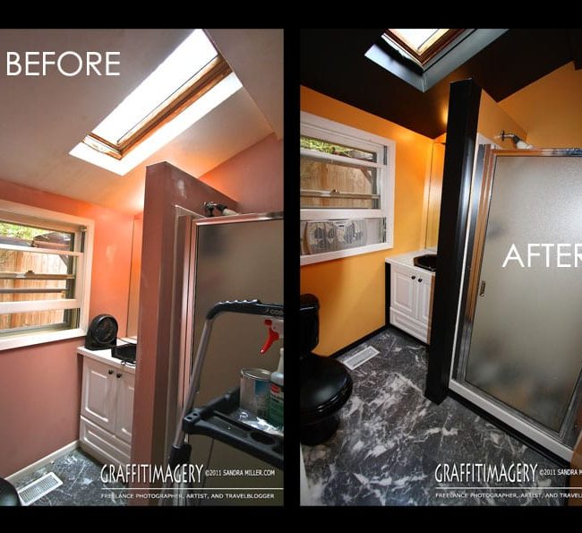 ADD A TOUCH OF SAFFRON…Our bathroom transformation